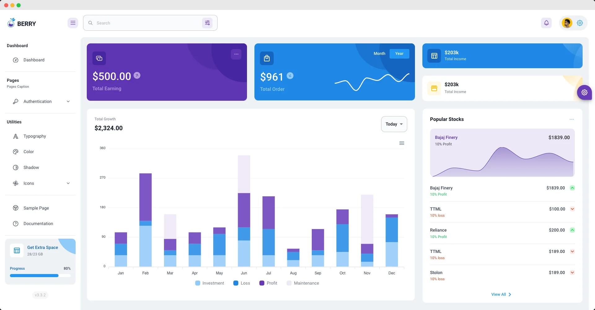 Berry - Free React Admin Template